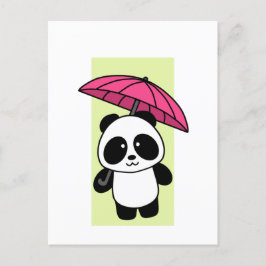 Cute Panda met Umbrella - Briefkaart 1000Pandas