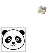 Cute Panda Mini Stamp Rubberstempel (Gestempeld)