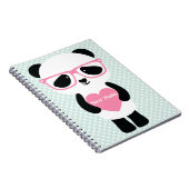 Cute Panda Mint/Pink Notitieboek (Rechterzijde)