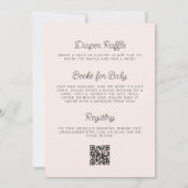 Cute Panda Mintgroene Blush QR Code Baby Shower Kaart (Achterkant)