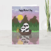 Cute Panda-Moederdag kaart (Voorkant)