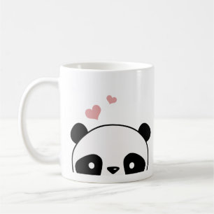 Cute Panda Monogram Script Koffiemok