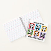Cute Panda Mood of the Day Notebook – Kawaii Weekl Notitieboek (Binnen)