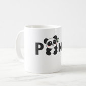 Cute Panda mug- Adorable black and white mug Koffiemok (Voorkant links)