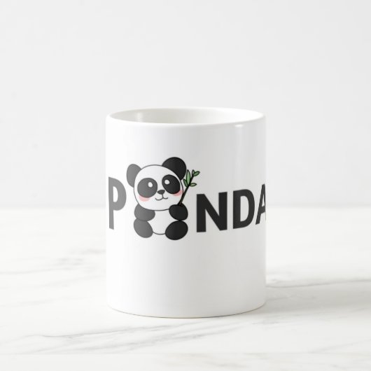 Cute Panda mug- Adorable black and white mug Koffiemok (Center)
