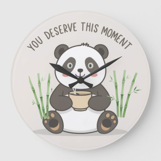 Cute Panda Mug Grote Klok (Voorkant)