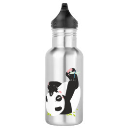 Cute panda-naam waterfles