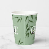 Cute Panda Neutral 1st Birthday Party Papieren Bekers (Rechts)