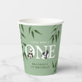 Cute Panda Neutral 1st Birthday Party Papieren Bekers (Voorkant)