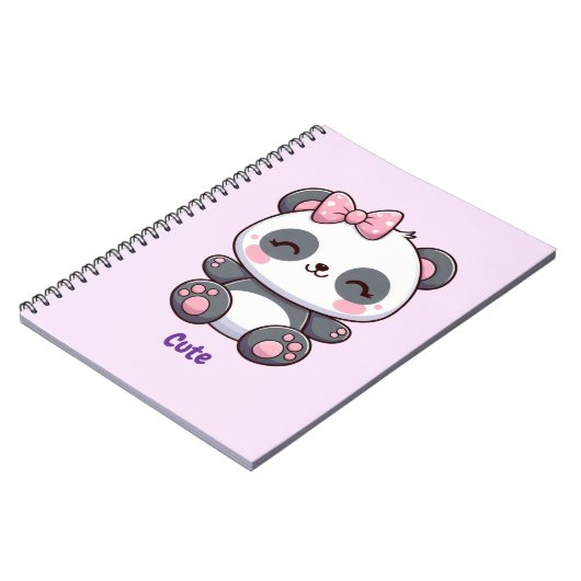 Cute Panda Notitieboek (Linkerzijde)