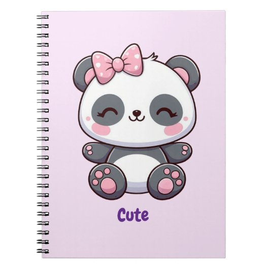 Cute Panda Notitieboek (Voorkant)