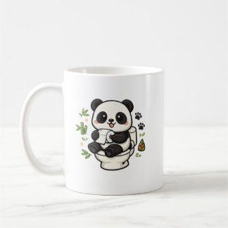 Cute Panda on Toilet Mug Funny Animal Lover Gift C Koffiemok