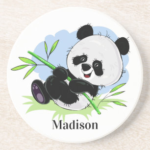 Cute Panda, onderzetter zandsteen