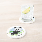 Cute Panda, onderzetter zandsteen (Zijkant)