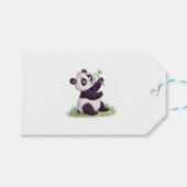 Cute panda-ontwerp cadeaulabel (Voorkant (Horizontaal))