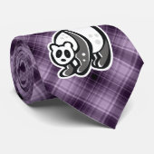 Cute Panda Paars Stropdas (Opgerold)