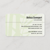 Cute Panda Pair & Bamboo Waterverf Visitekaartje (Achterkant)