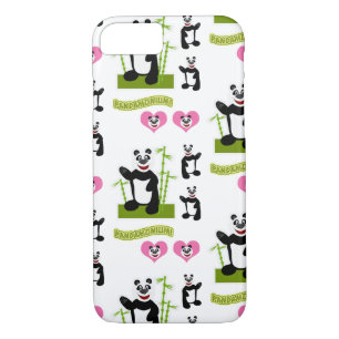 Cute Panda Pal Bamboo Cartoon Character iPhone 8/7 Hoesje