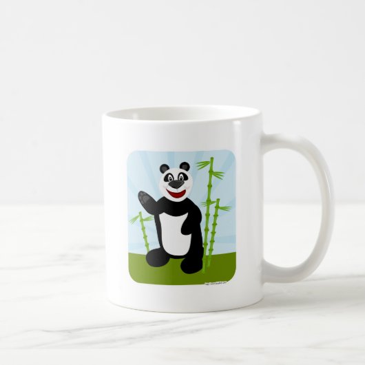 Cute Panda Pal Bamboo Cartoon Character Koffiemok (Rechts)