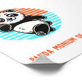 Cute Panda "Panda-monium van de Liefde" Poster (Hoek)