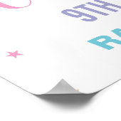 Cute Panda Pandacorn Rainbow Birthday Welkom Poster (Hoek)