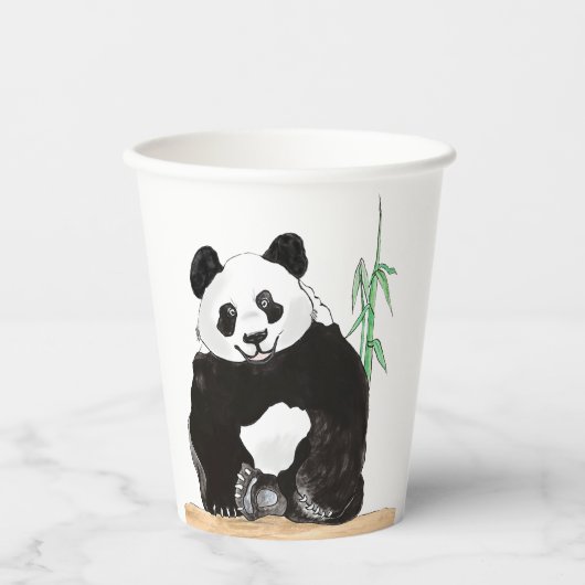 Cute Panda Papieren Bekers (Voorkant)