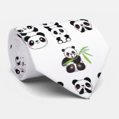 Cute panda-patroon stropdas (Opgerold)