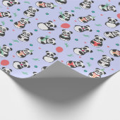 Cute Panda Pattern Birthday | PAARS Cadeaupapier (Hoek)