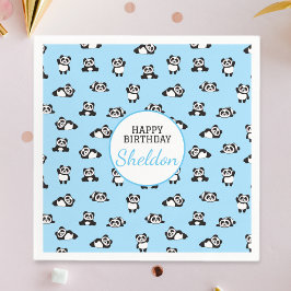 Cute Panda Pattern Birthday Party Servet