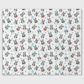 Cute Panda Pattern Birthday | wit Cadeaupapier (Vlak)