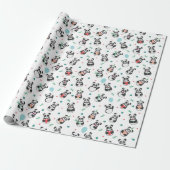 Cute Panda Pattern Birthday | wit Cadeaupapier (Uitgerold)