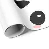 Cute Panda Pattern Black and White Cadeaupapier (Rol Hoek)