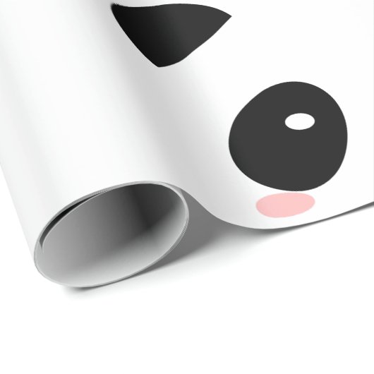 Cute Panda Pattern Black and White Cadeaupapier (Rol Hoek)