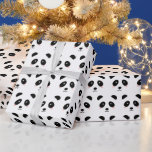 Cute Panda Pattern Black and White Kids Birthday Cadeaupapier<br><div class="desc">Cute Baby Panda Pattern Black and White Animals Kinder Wrapping Paper Perfect voor verjaardag,  baby shower,  schattige cadeauomslag</div>