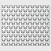 Cute Panda Pattern Black and White Kids Birthday Cadeaupapier (Vlak)