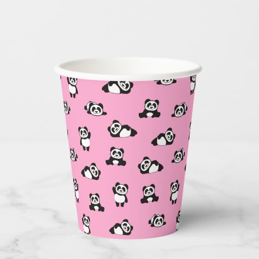 Cute Panda Pattern Kinder Party Papieren Bekers (Voorkant)