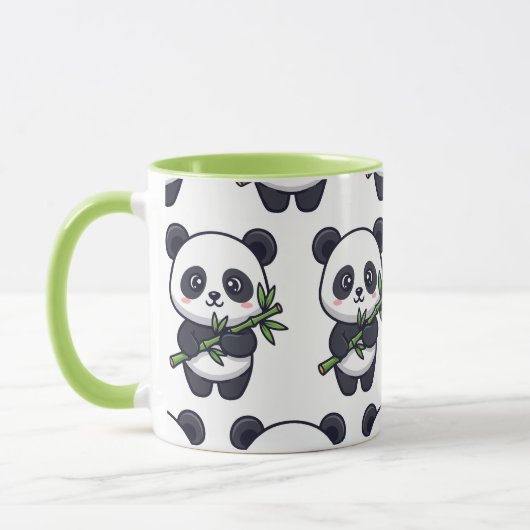 Cute Panda Pattern Mug – Black & White Design Mok (Links)