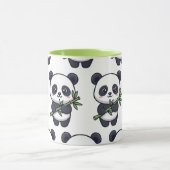 Cute Panda Pattern Mug – Black & White Design Mok (Midden)