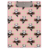 Cute Panda Pattern on Pink – Kawaii Seamless  Klembord (Voorkant)