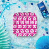 Cute Panda Pattern Papieren Bordje (Feest)