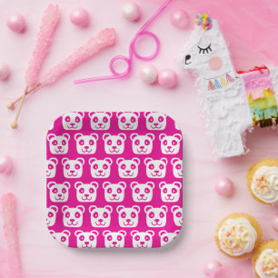 Cute Panda Pattern Papieren Bordje