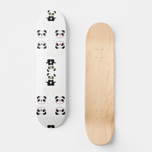 Cute panda Pattern Persoonlijk Skateboard (Voorkant)