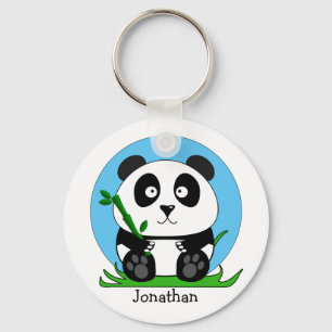 Cute Panda Persoonlijk Sleutelhanger