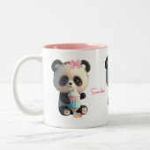 Cute Panda Persoonlijk Tweekleurige Koffiemok (Links)