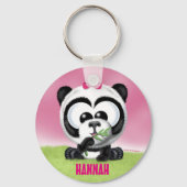 Cute Panda Persoonlijke Sleutelhanger (Voorkant)