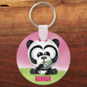 Cute Panda Persoonlijke Sleutelhanger (Voorkant)