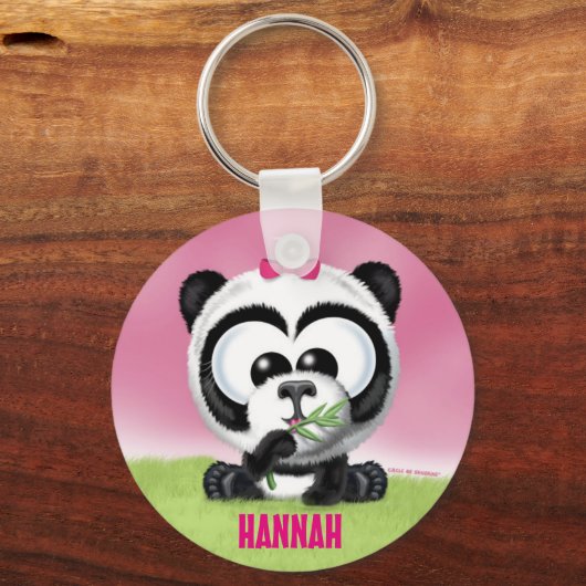 Cute Panda Persoonlijke Sleutelhanger (Voorkant)