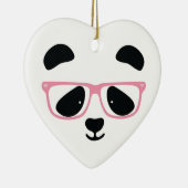 Cute Panda Pink Keramisch Ornament (Rechts)