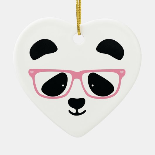 Cute Panda Pink Keramisch Ornament (Voorkant)