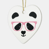 Cute Panda Pink Keramisch Ornament (Links)